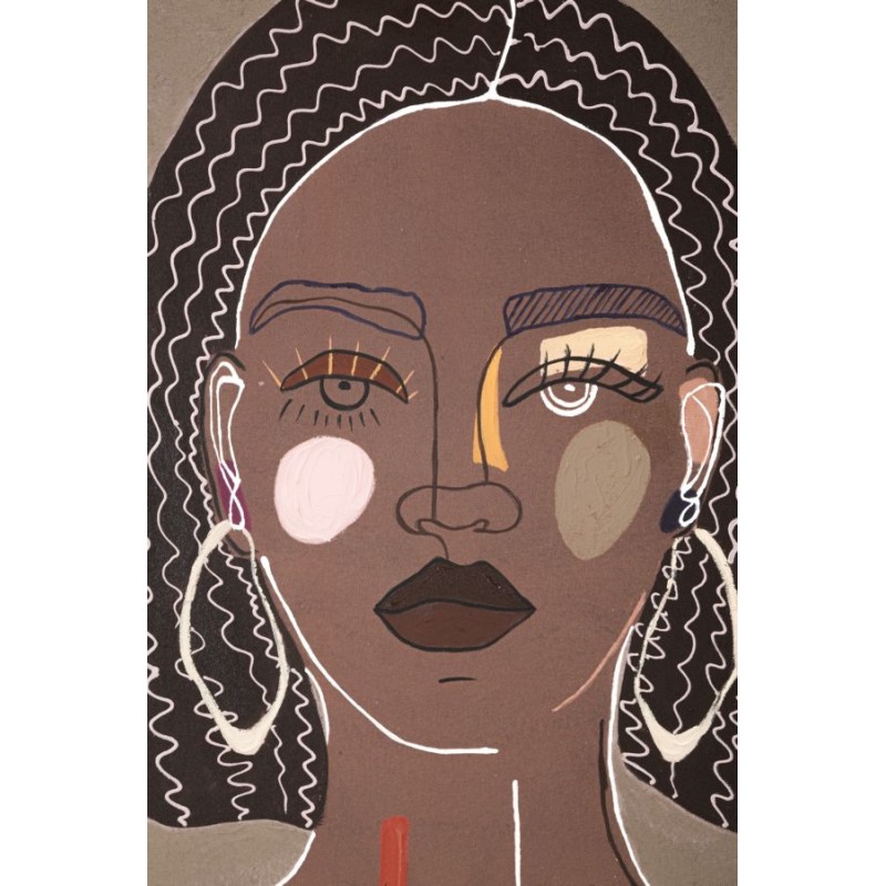 Arte mural tribal – Modelo A – 80x100 cm – Símbolo artesanal de estilo bohemio chic