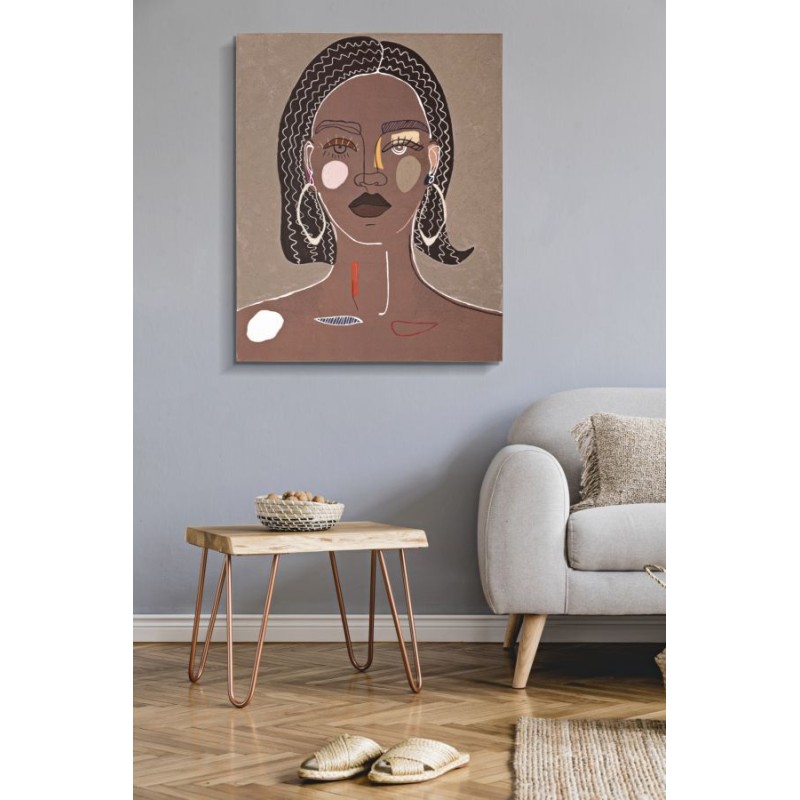 Arte mural tribal – Modelo A – 80x100 cm – Símbolo artesanal de estilo bohemio chic