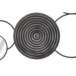 Panel de pared Triby de hierro – 106x52 cm – Decoración de pared artesanal de estilo bohemio chic con diseño gráfico