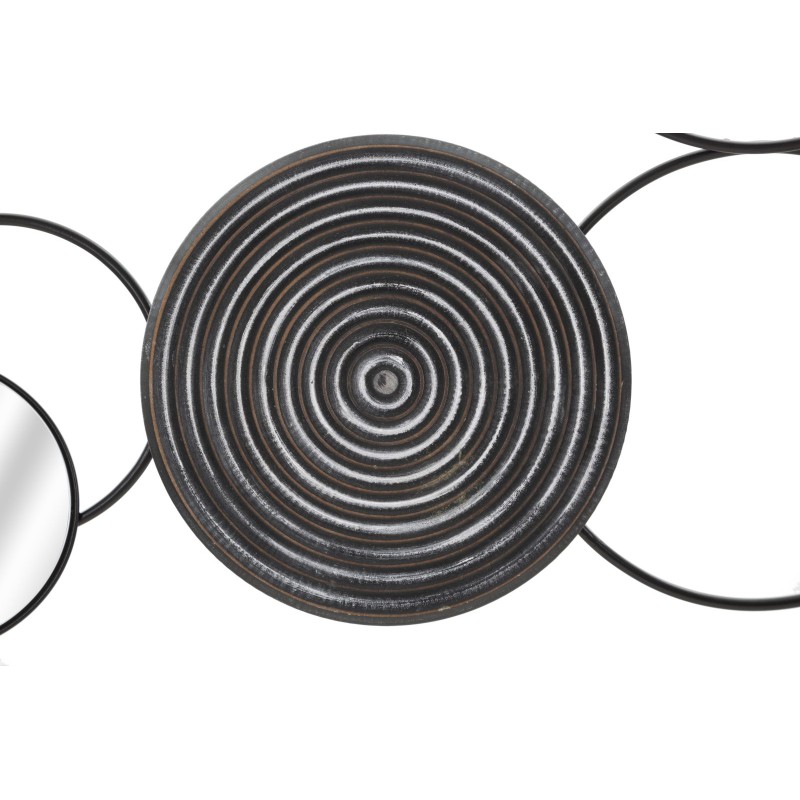 Panel de pared Triby de hierro – 106x52 cm – Decoración de pared artesanal de estilo bohemio chic con diseño gráfico