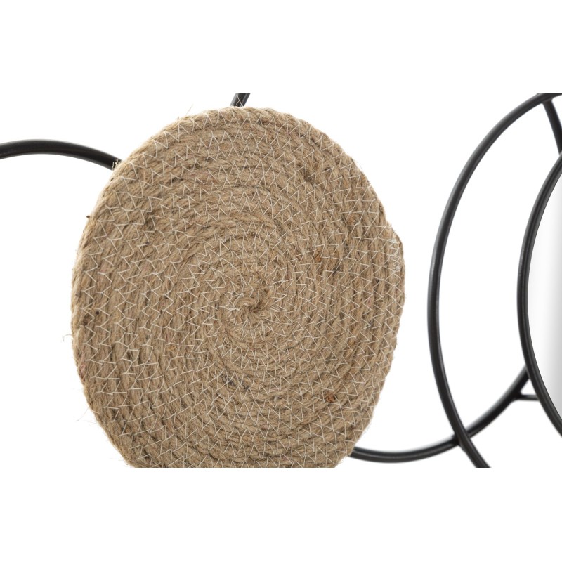 Panel de pared Triby de hierro – 106x52 cm – Decoración de pared artesanal de estilo bohemio chic con diseño gráfico