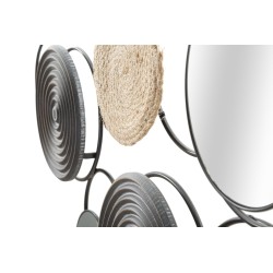 Panel de pared Triby de hierro – 106x52 cm – Decoración de pared artesanal de estilo bohemio chic con diseño gráfico