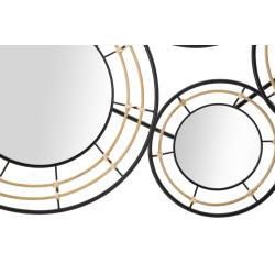 Panel mural de hierro Oporto con espejos – 111x59 cm – Elegancia bohemia y reflejos sutiles