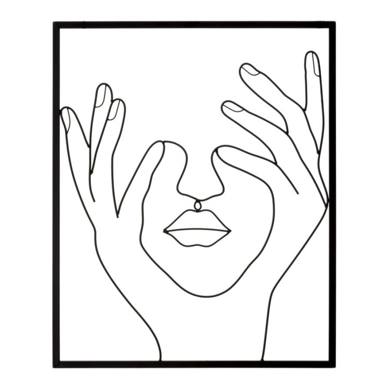 Decoración de pared Simply Face – 50x61 cm – Panel de pared bohemio minimalista y expresivo