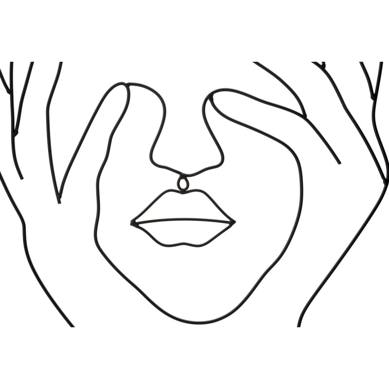 Decoración de pared Simply Face – 50x61 cm – Panel de pared bohemio minimalista y expresivo