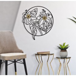 Decoración de pared Simply Flotis – 63x69 cm – Metal glamuroso, diseño fluido y moderno