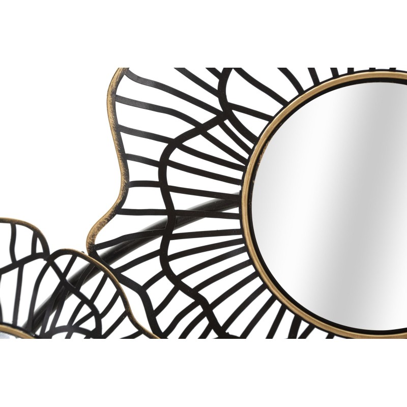 Decoración de pared Osaka con espejos – 121x56 cm – Reflejos metálicos y plateados con un toque glamuroso