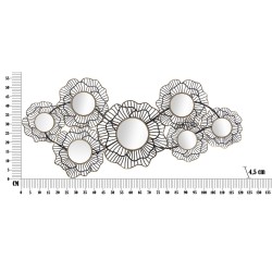 Decoración de pared Osaka con espejos – 121x56 cm – Reflejos metálicos y plateados con un toque glamuroso