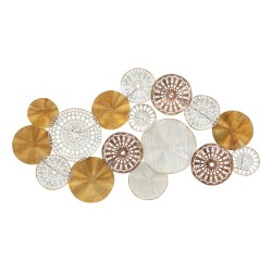 Decoración de pared Triby – 125x68 cm – Panel grande y elegante en hierro tallado