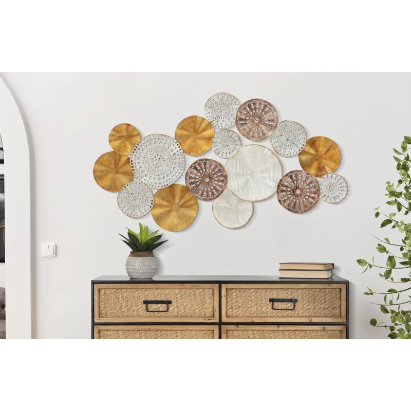 Decoración de pared Triby – 125x68 cm – Panel grande y elegante en hierro tallado