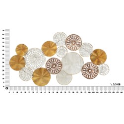 Decoración de pared Triby – 125x68 cm – Panel grande y elegante en hierro tallado