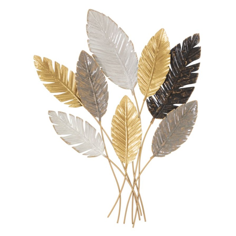 Decoración de pared con palmeras – 73x93 cm – Follaje exótico glamuroso y relieve elegante