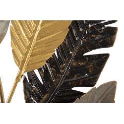 Decoración de pared con palmeras – 73x93 cm – Follaje exótico glamuroso y relieve elegante