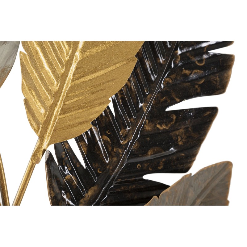 Decoración de pared con palmeras – 73x93 cm – Follaje exótico glamuroso y relieve elegante