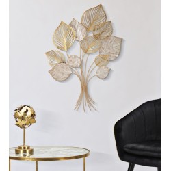 Decoración de pared Felix – 63x85 cm – Metal artístico glamuroso con estilo orgánico