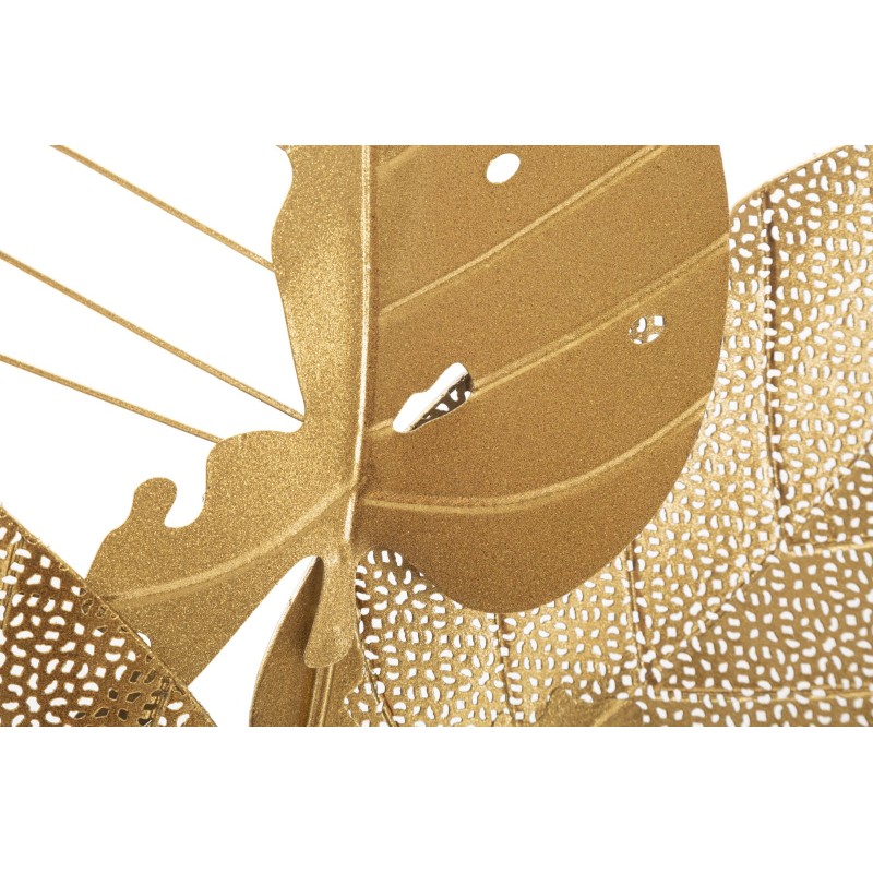 Decoración de pared Hoja de Otoño Dorada – 53x84 cm – Elegancia metálica y calidez glamurosa