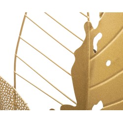 Decoración de pared Hoja de Otoño Dorada – 53x84 cm – Elegancia metálica y calidez glamurosa