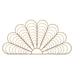 Panel de pared Panamá – 160x80 cm – Metal de estilo bohemio chic con un toque tropical y artesanal