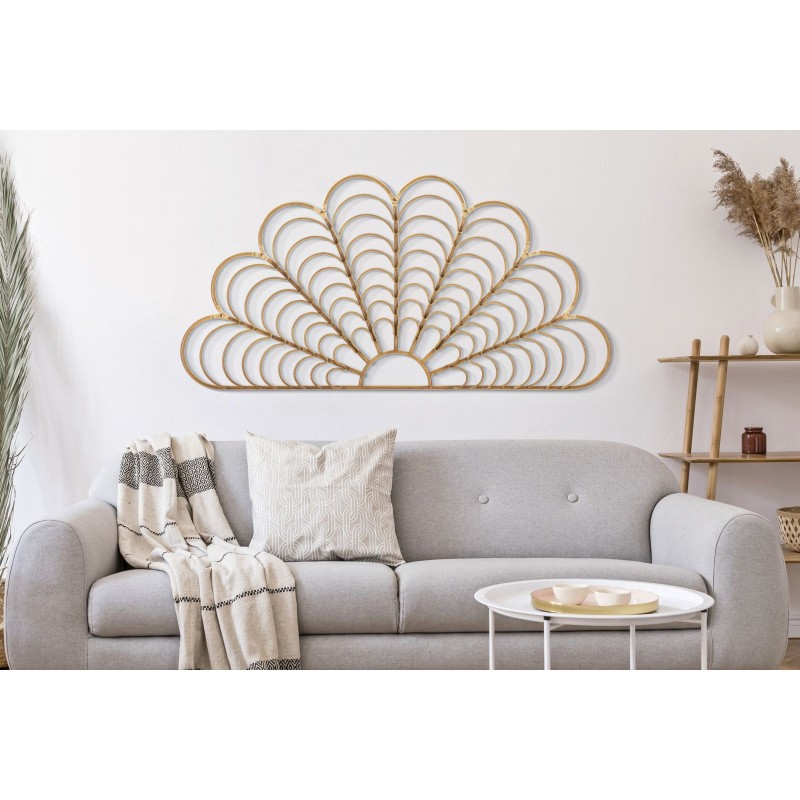 Panel de pared Panamá – 160x80 cm – Metal de estilo bohemio chic con un toque tropical y artesanal