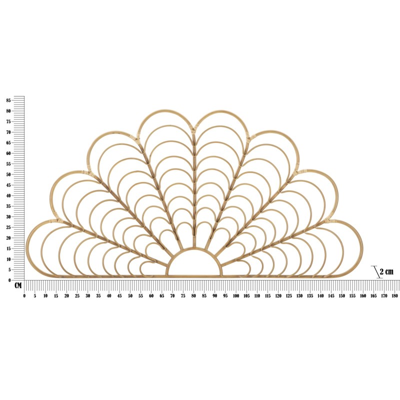 Panel de pared Panamá – 160x80 cm – Metal de estilo bohemio chic con un toque tropical y artesanal