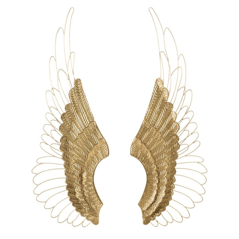 Juego de 2 paneles de pared Ali Plus – 37x105 cm – Oro glamuroso y metal refinado