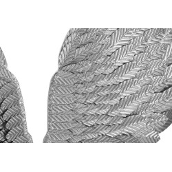 Juego de 2 paneles de pared plateados Ali Beauty – 37 x 100 cm – Elegante y glamuroso acabado metálico plateado