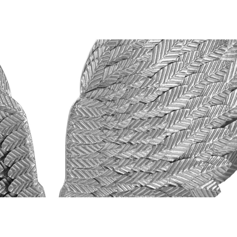 Juego de 2 paneles de pared plateados Ali Beauty – 37 x 100 cm – Elegante y glamuroso acabado metálico plateado