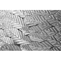 Juego de 2 paneles de pared plateados Ali Beauty – 37 x 100 cm – Elegante y glamuroso acabado metálico plateado