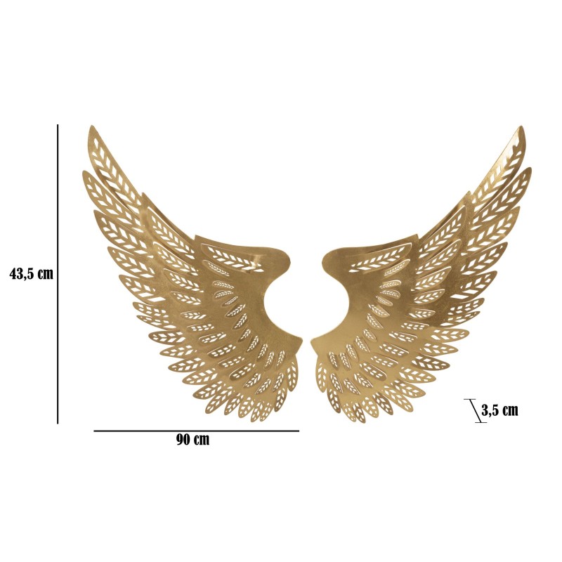 Juego de 2 paneles de pared Ali Light – 90x43 cm – Elegante y contemporáneo metal Glam