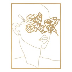 Panel mural de hierro dorado – 60x80 cm – Acabado brillante y elegancia glamurosa atemporal