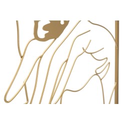 Panel de pared de hierro Manos en la cara – 60x80 cm – Retrato glamuroso moderno y expresivo