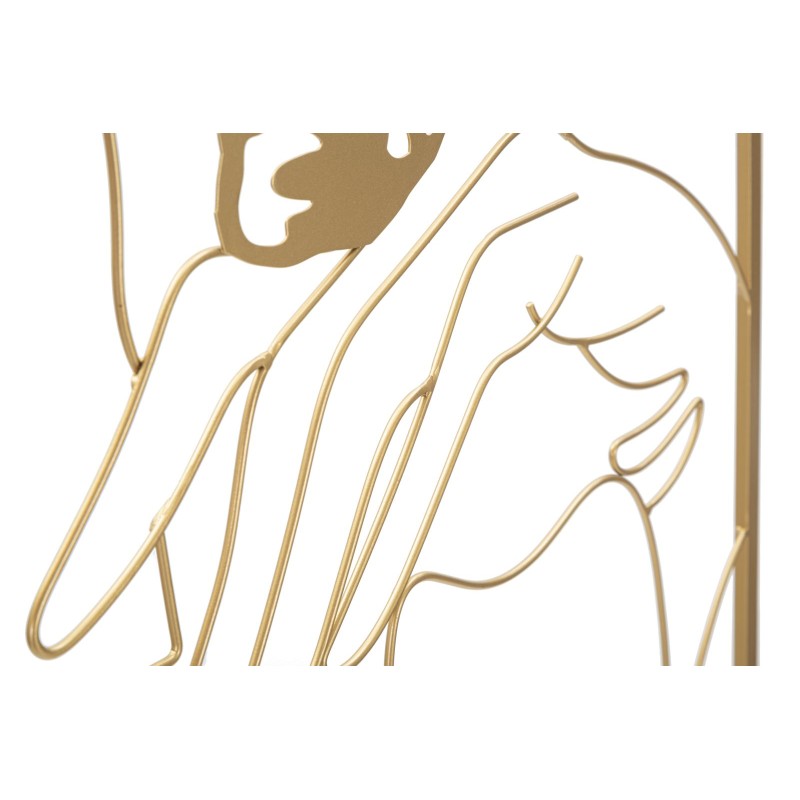 Panel de pared de hierro Manos en la cara – 60x80 cm – Retrato glamuroso moderno y expresivo