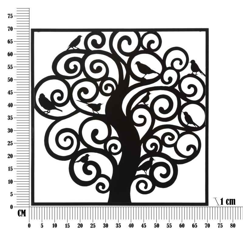 Tres paneles de pared de hierro – 70x70 cm – Composición geométrica minimalista y glamurosa