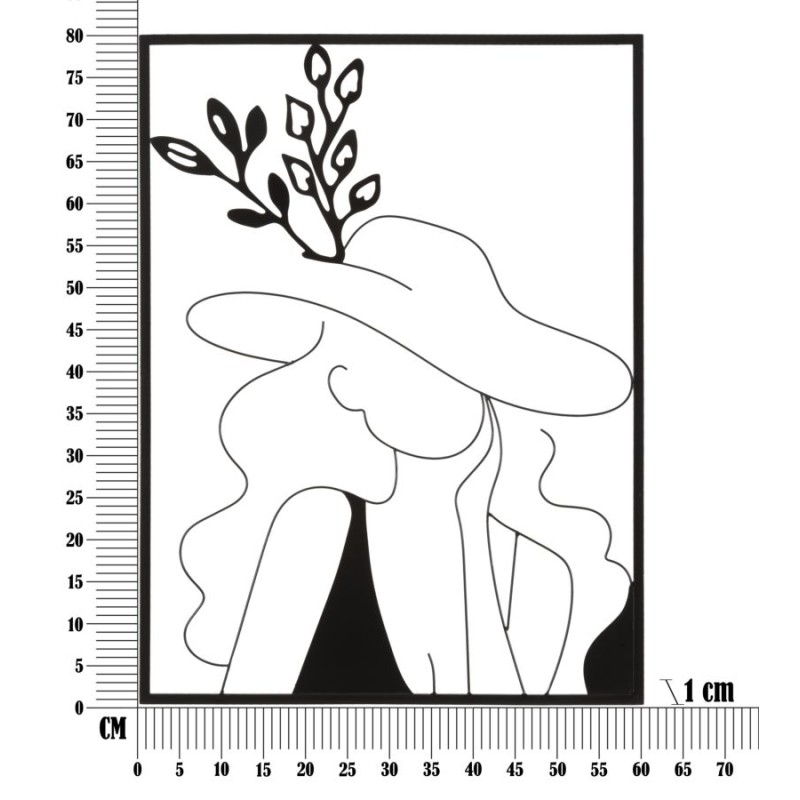 Elegante panel de pared de hierro – Modelo A – 60x80 cm – Decoración glamurosa, refinada y con estilo