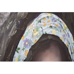 Arte mural artesanal Naomi – Modelo A – 100x100 cm – Creación luminosa de estilo bohemio chic