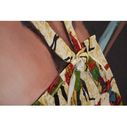 Arte mural artesanal de Kelly – Modelo B – 90x120 cm – Expresión artística bohemia moderna