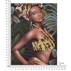 Arte mural artesanal de Kelly – Modelo B – 90x120 cm – Expresión artística bohemia moderna