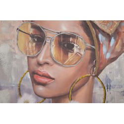 Arte mural hecho a mano Jennifer – Modelo B – 70x100 cm – Arte mural bohemio y poético