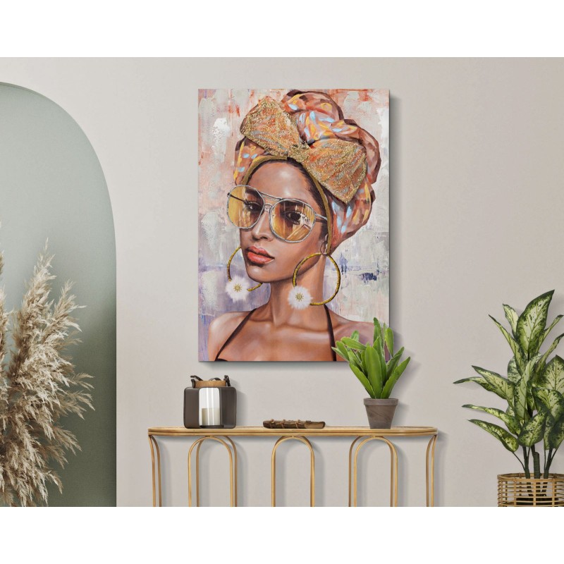 Arte mural hecho a mano Jennifer – Modelo B – 70x100 cm – Arte mural bohemio y poético