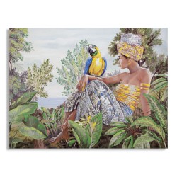 Arte mural original hecho a mano por Kenda – 120x90 cm – Arte contemporáneo bohemio y texturizado