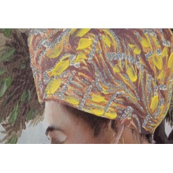 Arte mural original hecho a mano por Kenda – 120x90 cm – Arte contemporáneo bohemio y texturizado