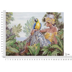 Arte mural original hecho a mano por Kenda – 120x90 cm – Arte contemporáneo bohemio y texturizado