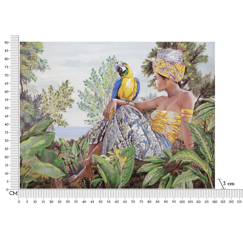 Arte mural original hecho a mano por Kenda – 120x90 cm – Arte contemporáneo bohemio y texturizado