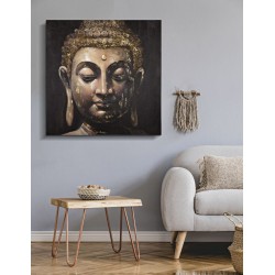 Buda decorativo de pared hecho a mano – Modelo B – 100x100 cm – Estilo bohemio chic: armonía y paz interior