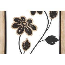 Panel de pared Girish de hierro y madera – Modelo A – 30x60 cm – Fusión artesanal de estilo bohemio chic
