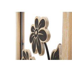 Panel de pared Girish de hierro y madera – Modelo A – 30x60 cm – Fusión artesanal de estilo bohemio chic