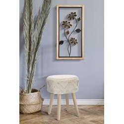 Panel de pared Girish de hierro y madera – Modelo A – 30x60 cm – Fusión artesanal de estilo bohemio chic