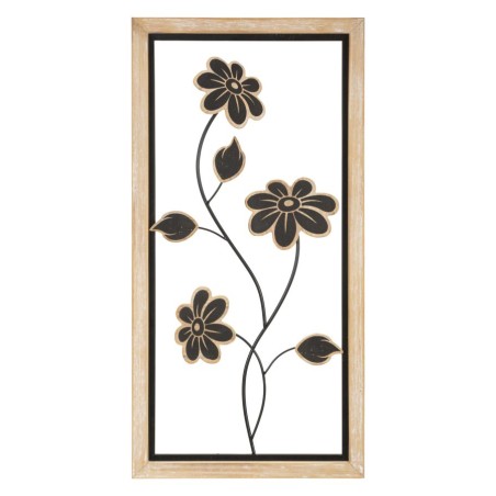 Panel de pared Girish de hierro y madera – Modelo B – 30x60 cm – Decoración bohemia natural equilibrada