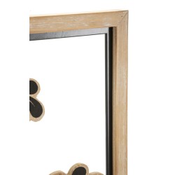 Panel de pared Girish de hierro y madera – Modelo B – 30x60 cm – Decoración bohemia natural equilibrada