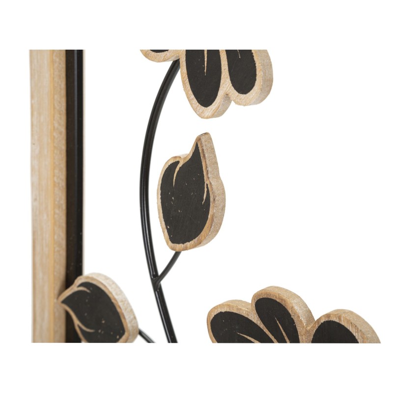 Panel de pared Girish de hierro y madera – Modelo B – 30x60 cm – Decoración bohemia natural equilibrada